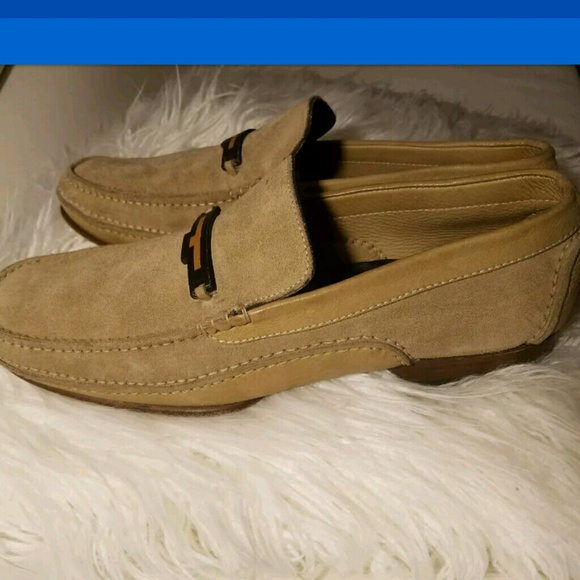 a.Testoni mens Suede/Leather shoes, Tan, US 10 main image 6